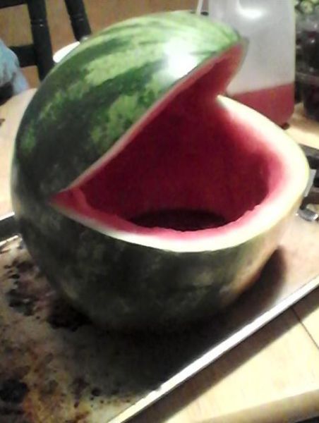 Funny Frog Bowl Made Out of Watermelon