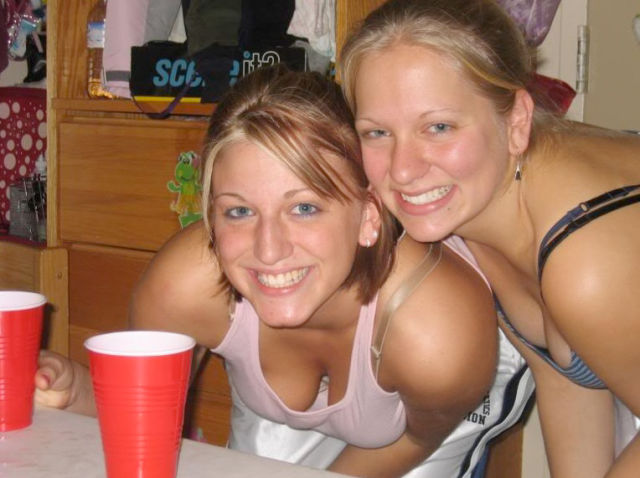 Beer Pong Gets Heated with These Girls