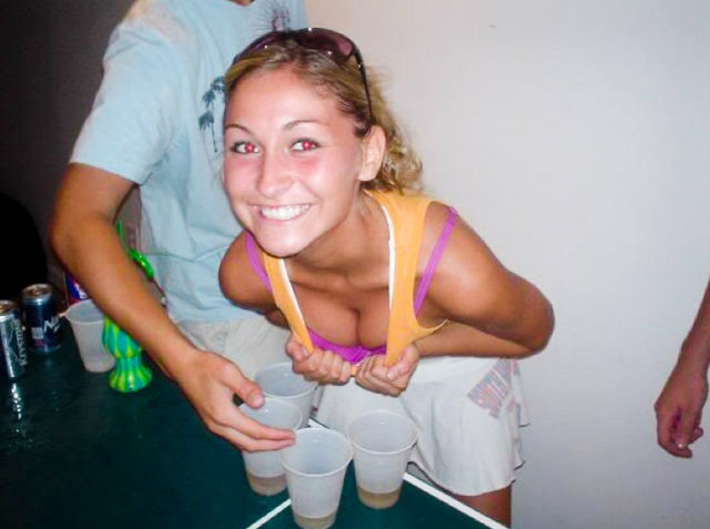 Beer Pong Gets Heated with These Girls