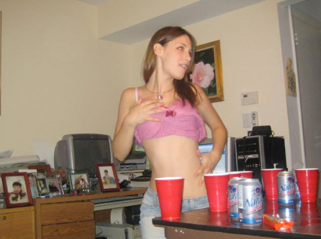 Beer Pong Gets Heated with These Girls