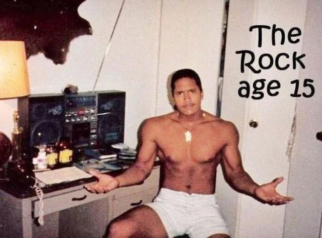 “The Rock” as a Teenager