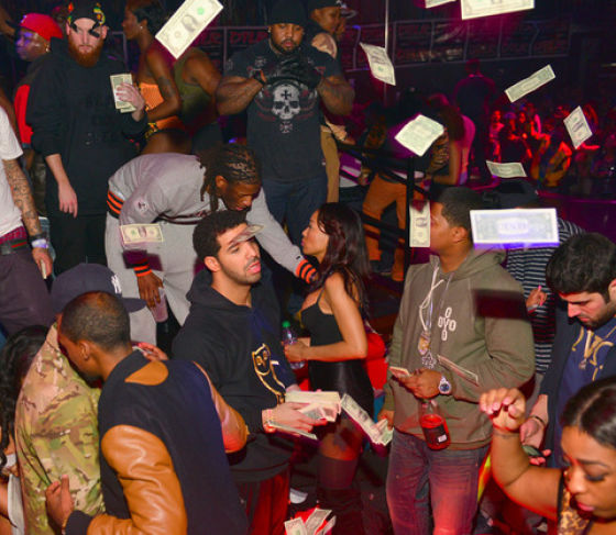 It Rains Money When Drake Visits a Strip Club