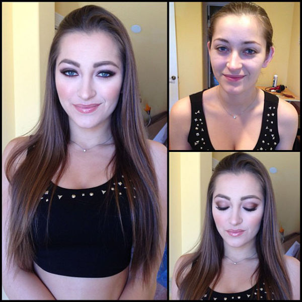 Porn Stars Before and After Their Makeup Makeover