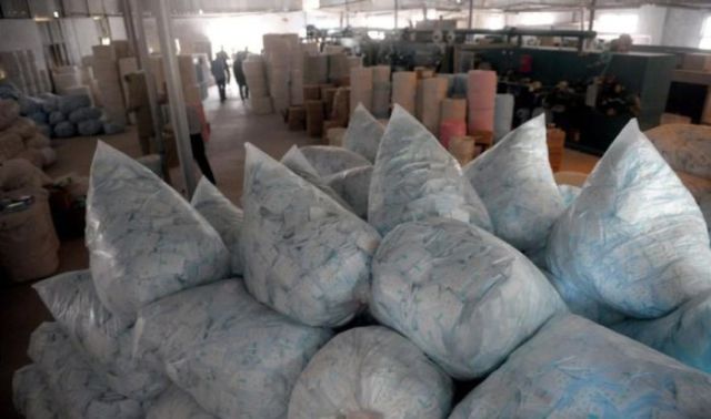 Illegal Chinese Production of Sanitary Pads Busted by Police