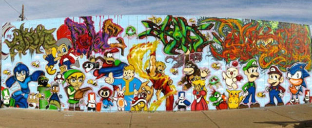Cool Video Game Styled Street Art