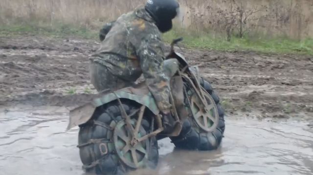 Ingenious Russian Portable All Terrain Motorbike