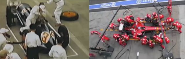 F1 Pit Stops - 1950 vs Today