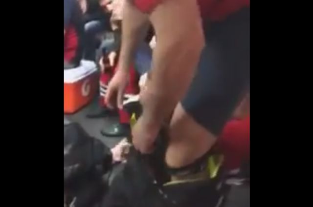 Men Having Fun in the Locker Room