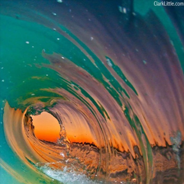 Spectacular Photos Taken inside Gigantic Waves