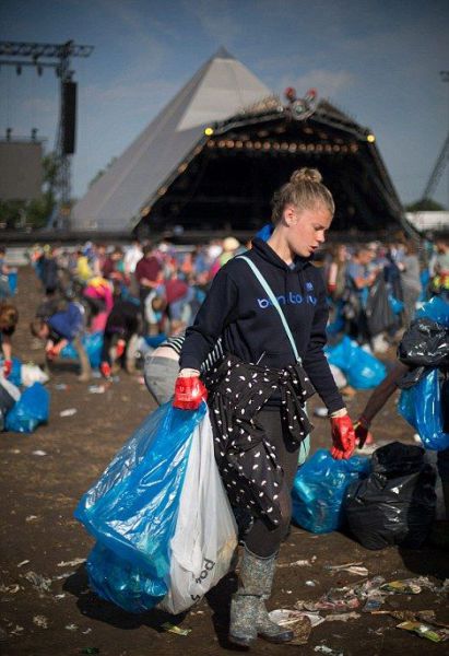 The Massive Mess Left Over after Glastonbury’s Annual Festival