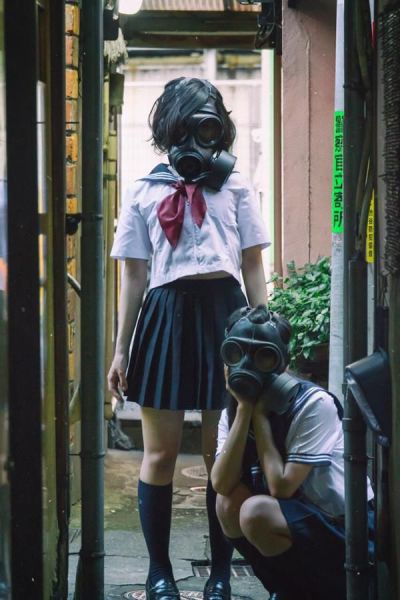 japanese gas japan mask tokyo picdump aesthetic daily masks schoolgirl anime uniform retro izismile acid cool kirei planeta enfermo horror