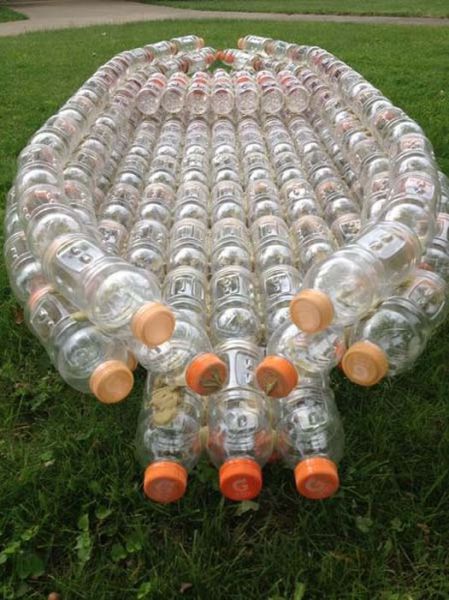 A Boat Made of Recycled Plastic Bottles