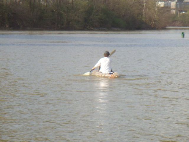 A Boat Made of Recycled Plastic Bottles