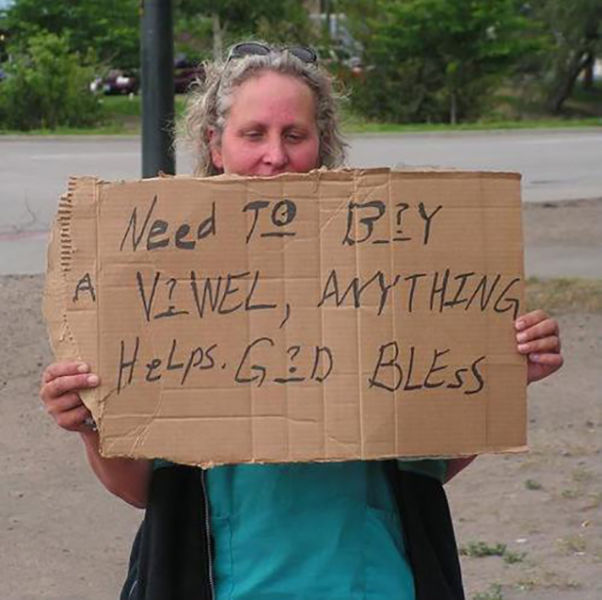 homeless signs funny panhandling clever cash amusing inspire sign wife hand words give let lol panhandlers dollar hilarious motivate ladies