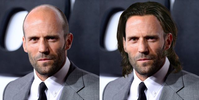 What Bald Celebs Would Look Like with a Head of Hair