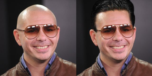 What Bald Celebs Would Look Like with a Head of Hair