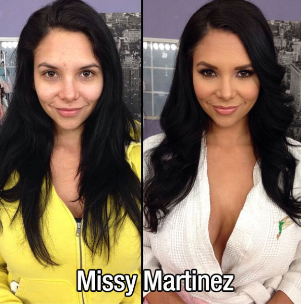 Porn Stars Pre and Post Their Makeup Makeovers