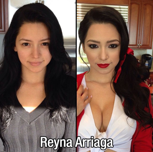 Porn Stars Pre and Post Their Makeup Makeovers