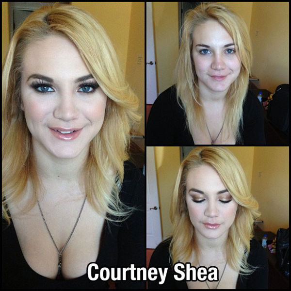 Porn Stars Pre and Post Their Makeup Makeovers