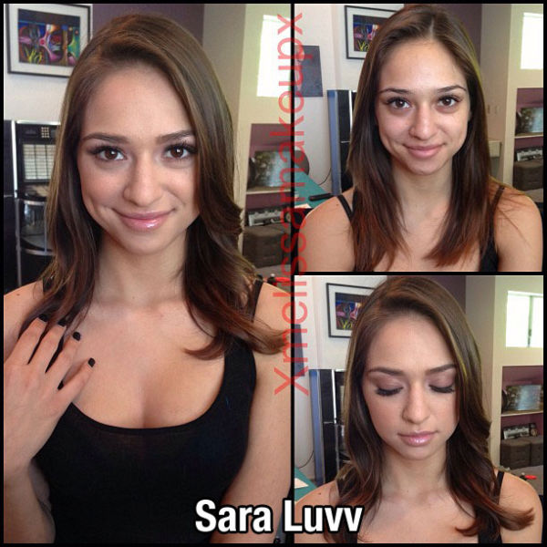 Porn Stars Pre and Post Their Makeup Makeovers