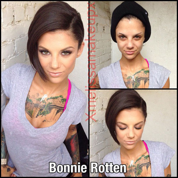 Porn Stars Pre and Post Their Makeup Makeovers