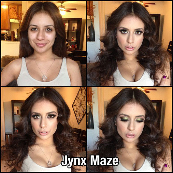 Porn Stars Pre and Post Their Makeup Makeovers