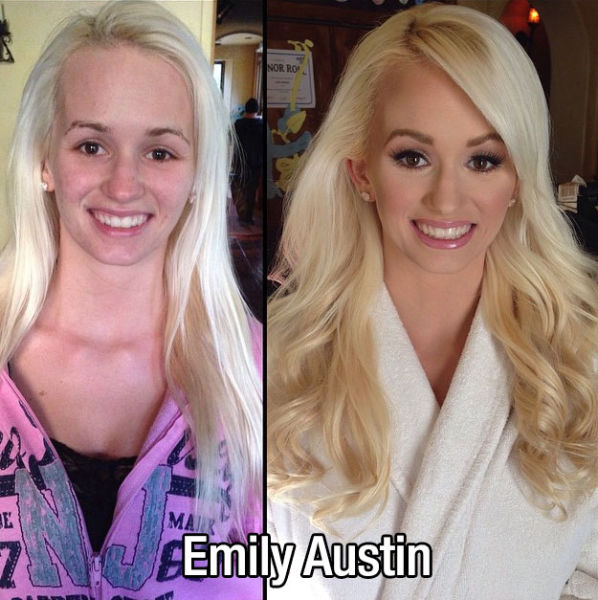 Porn Stars Pre and Post Their Makeup Makeovers