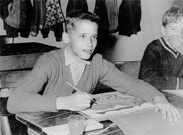 Arnold Schwarzenegger Childhood Picture when he was 6 years old