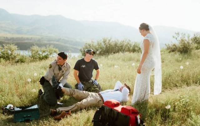 Unpleasant And Unwelcome Guest Appeared During A Wedding Photo Shoot Unpleasant And Unwelcome Guest Appeared During A Wedding Photo Shoot