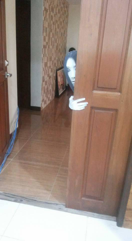 This Creepy Girl Cutout Will Scare The Crap Out Of The Visitors At Your