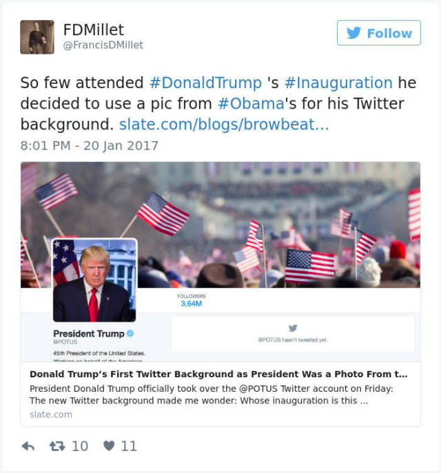 Donald Trump’s Inauguration Didn’t Have A Chance Not To Inspire All Those Troll Tweets
