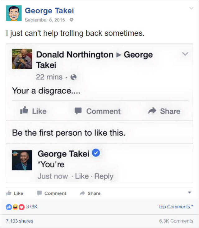 George Takei Isn’t Used To Searching For Words