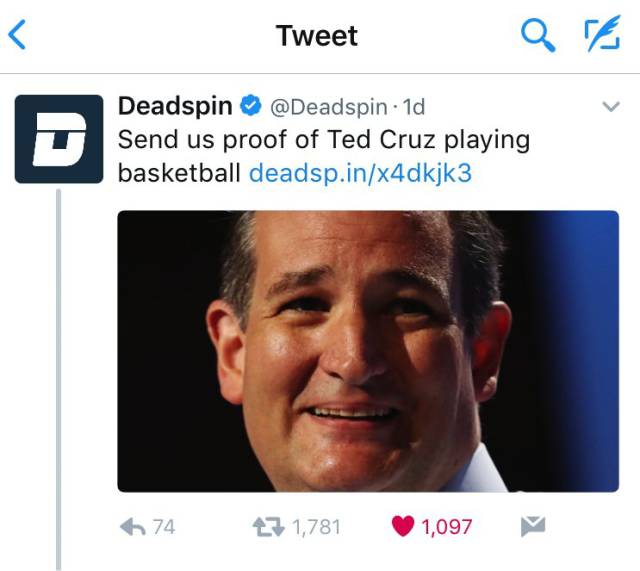Deadspin Didn’t Expect Ted Cruz To Be That Badass
