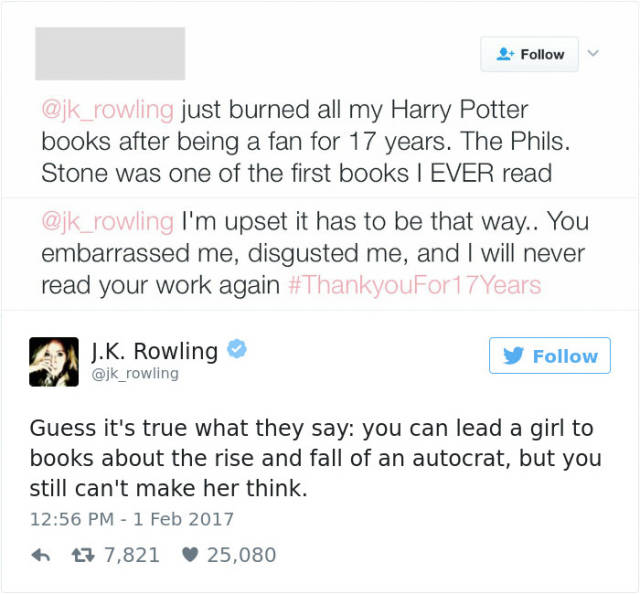 J. K. Rowling Is Not Only Good At Writing Books, But Also At Writing Brutal Twitter Responses