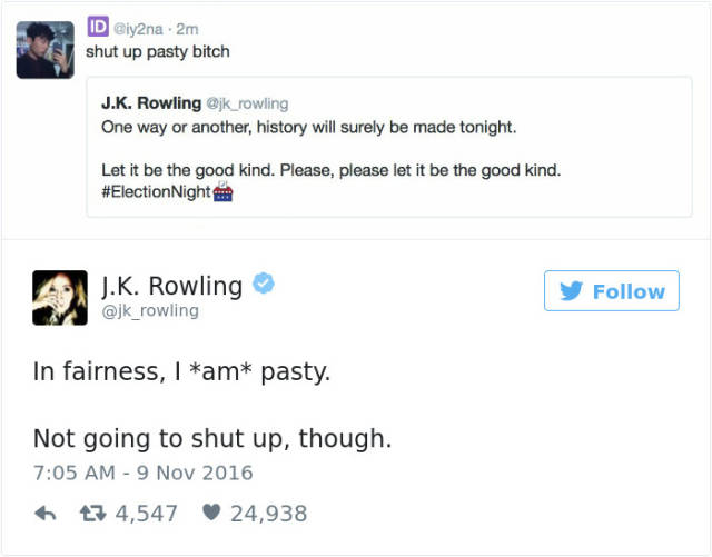 J. K. Rowling Is Not Only Good At Writing Books, But Also At Writing Brutal Twitter Responses