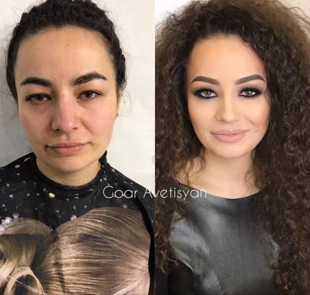 Woman + Makeup = Completely Another Woman…