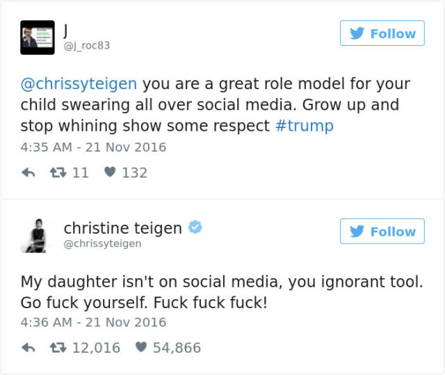 Christine Teigen Is A Hard Nut To Crack When It Comes To Twitter Wars