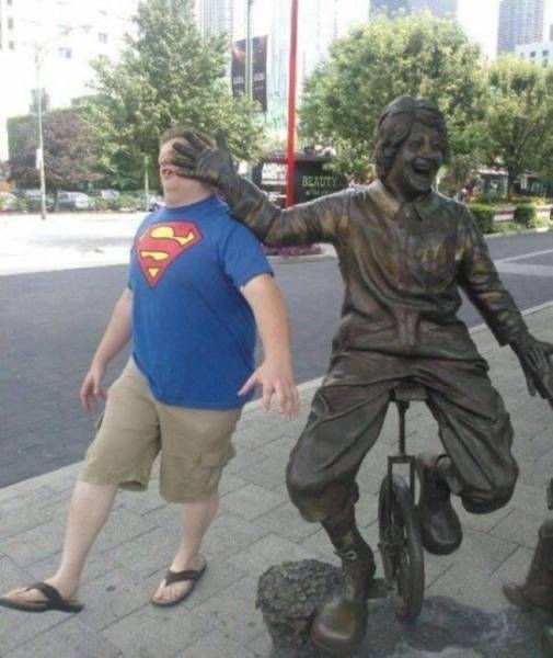 Leave These Poor Statues Alone!