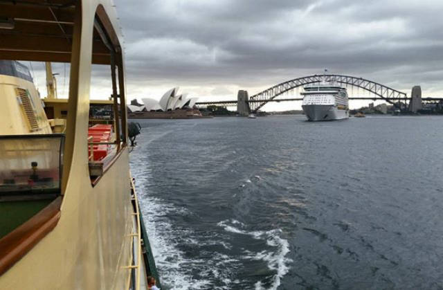 Sydney Ferry Caught In The Middle Of The Storm: Look From The Inside