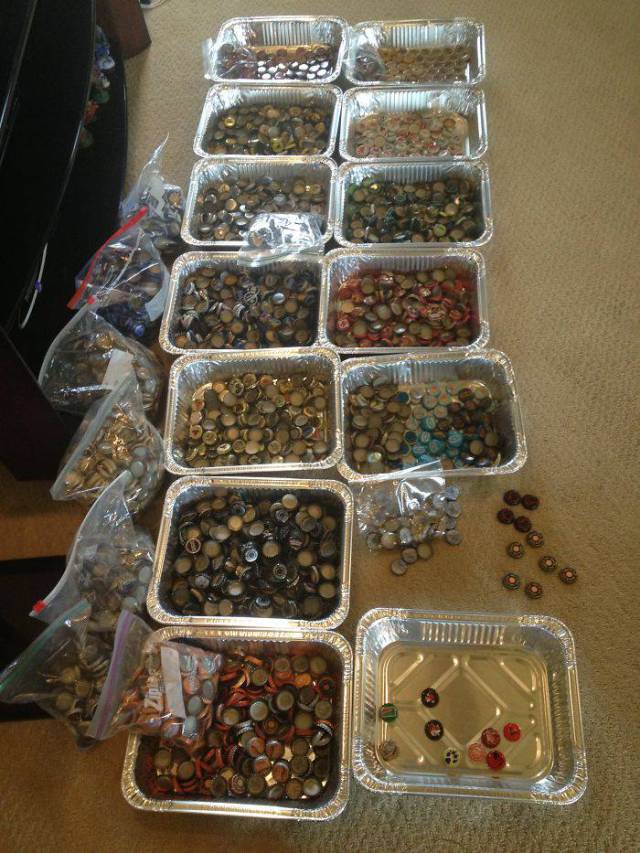 5 Years. 2530 Beer Caps. Perfect Bar Top For The Kitchen!