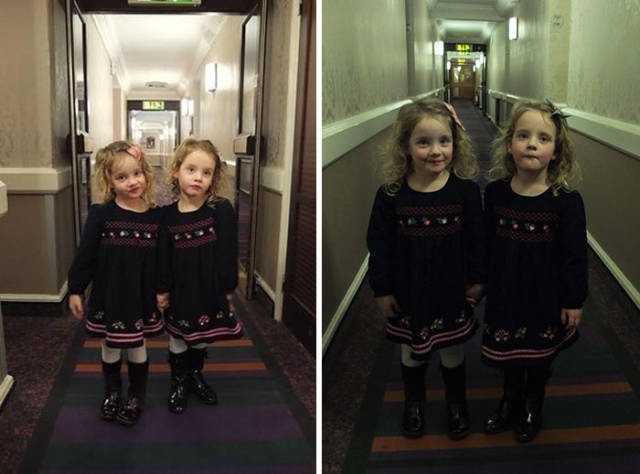 And How Fast Would You Run If You Saw These Two In The End Of A Dimly-Lit Hallway?