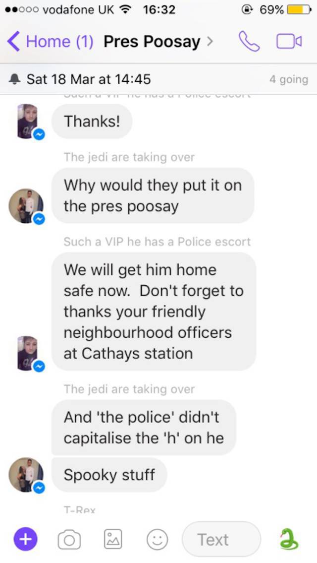 And What Would You Do If You Found Out A Cop Is In Your Group Chat?