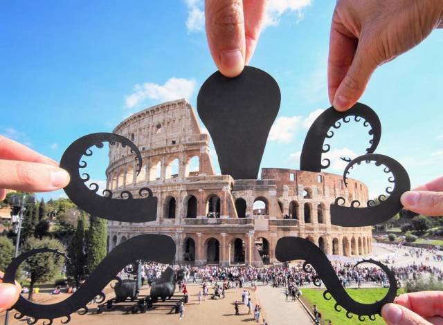 Everything A Real Artist Needs To Turn Famous Landmarks Into Art Is Just A Simple Piece Of Paper