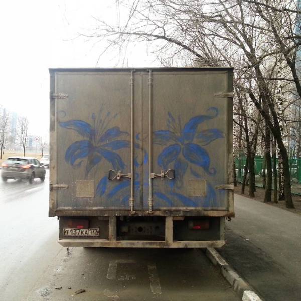 For Artists, Even Dirty Cars Can Become Canvas