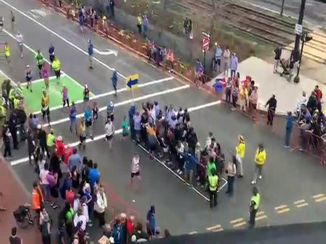 How They Had To Cross The Street At The Boston Marathon