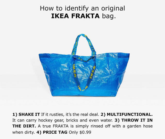 IKEA Reveals How To Differentiate Between Their Original Bag And The Balenciaga Fake That Costs $2145
