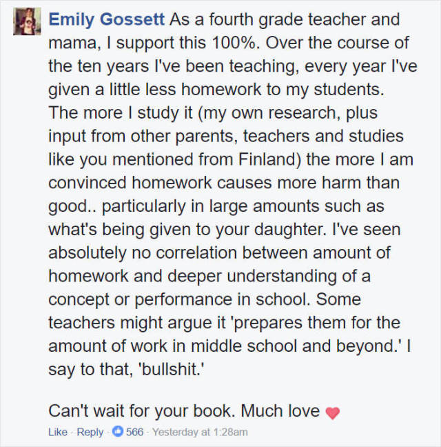 This Mom Decided Her Daughter Is Not Taking Any More Homework, And Here’s Why