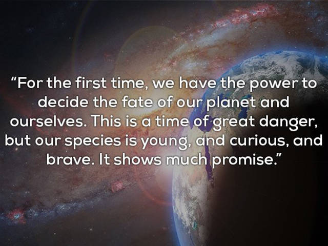 Carl Sagan Seems To Know And Be Eager To Reveal Lots Of Universe’s Secrets