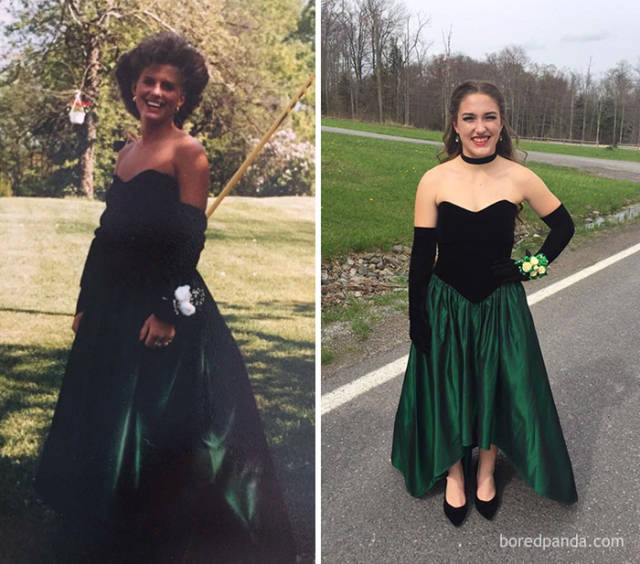 These Girls Didn’t Have To Bother With Their Prom Outfits, As They Are Gorgeous In Their Moms’ Vintage Ones!
