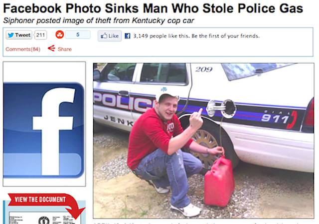 If It’s Not Dumb Enough To Commit A Crime, You Could As Well Admit It Via Facebook